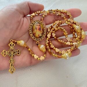 The golden touch corded rosary
